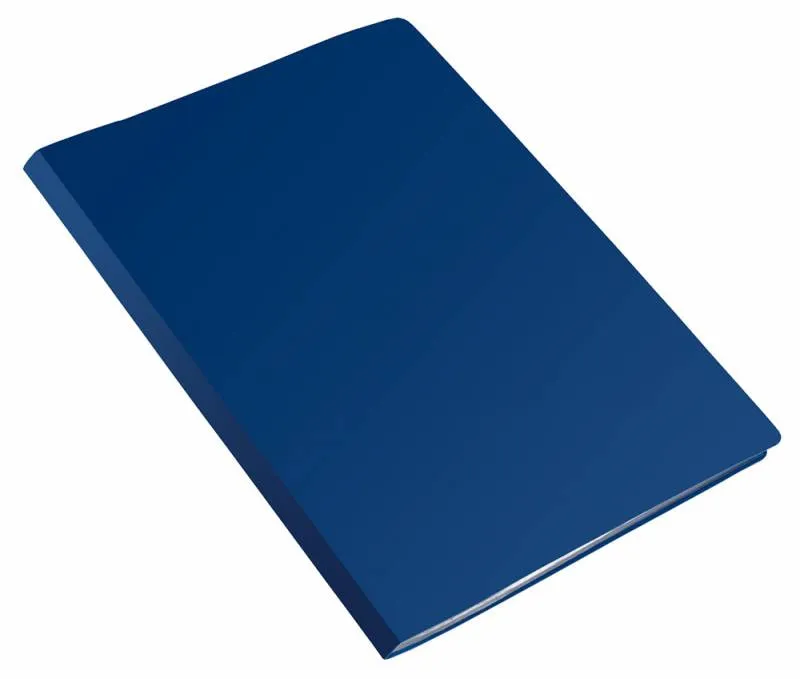 Папка пласт.пруж.скоросш. Бюрократ Economy -EC04PBLUE A4 пластик 0.4мм синий