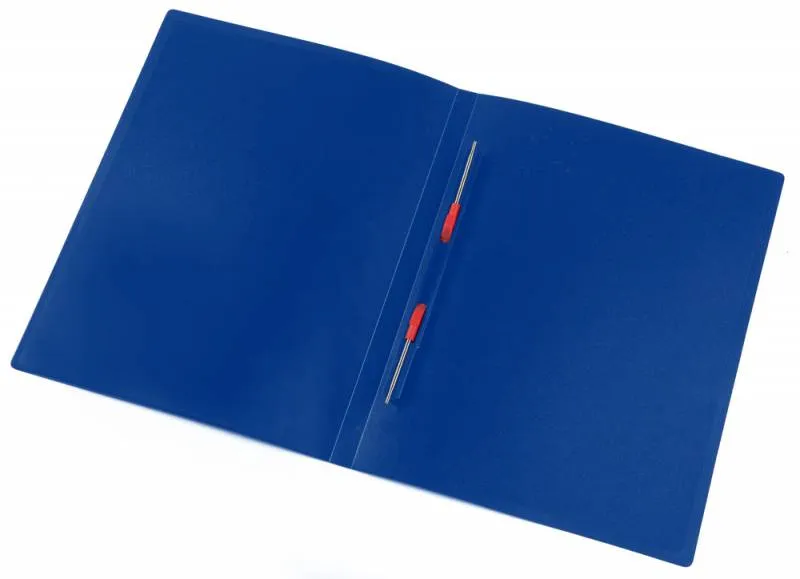 Папка пласт.пруж.скоросш. Бюрократ Economy -EC04PBLUE A4 пластик 0.4мм синий