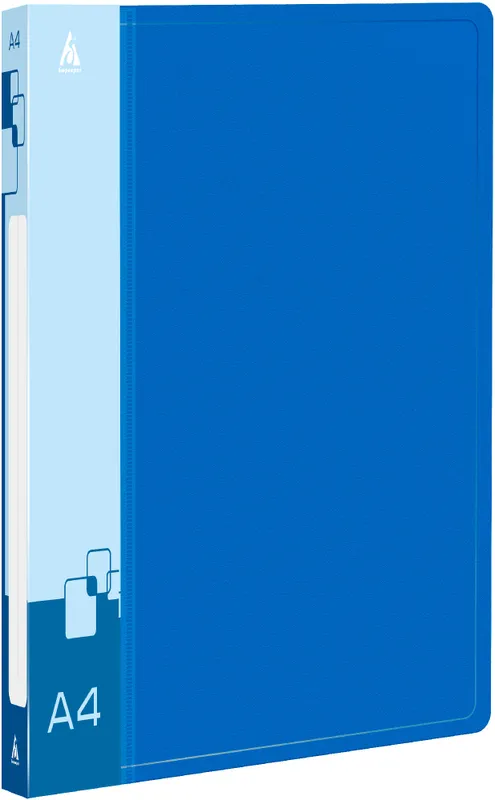 Папка метал.зажим Бюрократ -PZ07CBLUE A4 пластик 0.7мм внут.и торц.карм синий