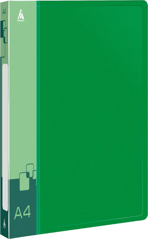Папка метал.пруж.скоросш. Бюрократ -PZ07PGREEN A4 пластик 0.7мм внут.и торц.карм зеленый