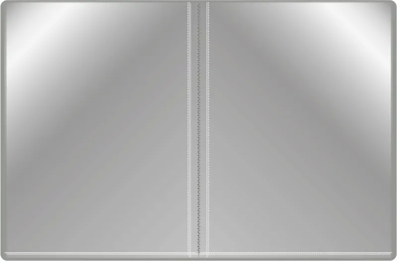 Папка с 20 прозр.вклад. Бюрократ -BPV20GREY A4 пластик 0.6мм торц.карм с бум. встав серый