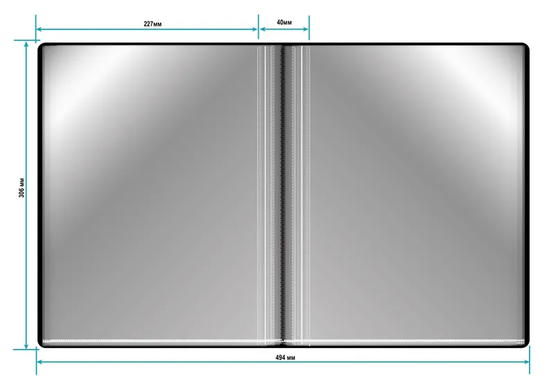 Папка с 60 прозр.вклад. Бюрократ -BPV60BLCK A4 пластик 0.7мм торц.карм с бум. встав черный