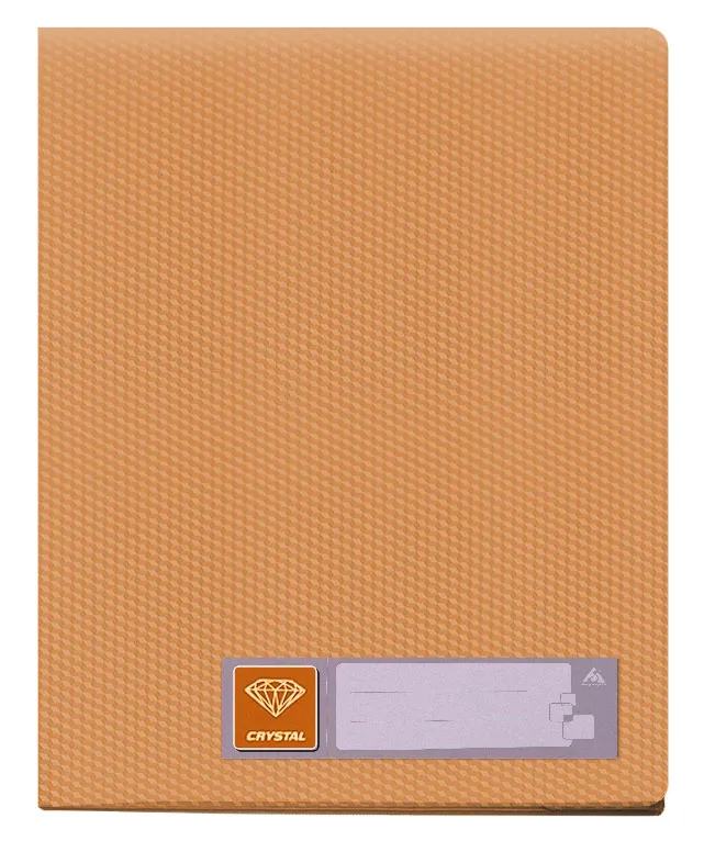 Папка с 60 прозр.вклад. Бюрократ Crystal -CR60OR A4 пластик 0.7мм оранжевый