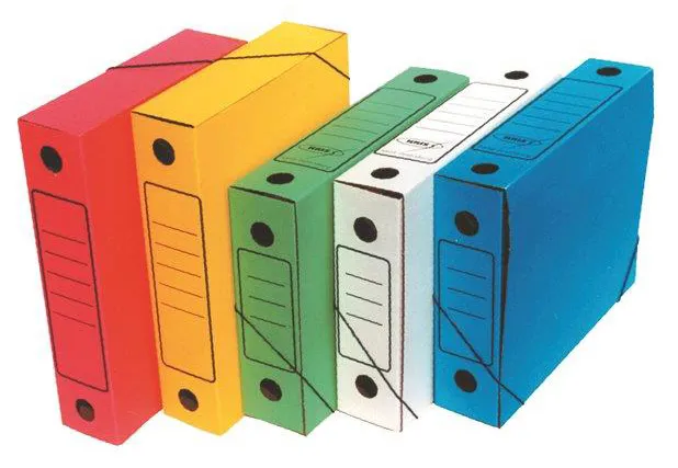 Папка архивная на резинке Бюрократ KPA-75R микрогофрокартон корешок 75мм A4 325x250x70мм ассорти