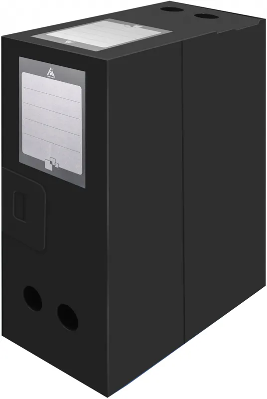 Короб архивный вырубная застежка Бюрократ -BA120BLCK пластик 1мм корешок 120мм 330х245мм черный