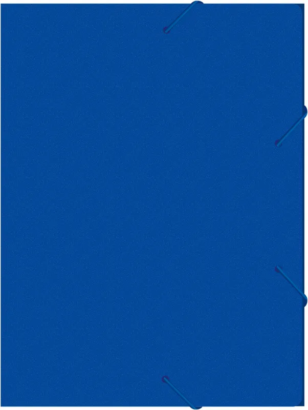 Папка-короб на резинке Бюрократ -BA25/05BLUE пластик 0.5мм корешок 25мм A4 синий