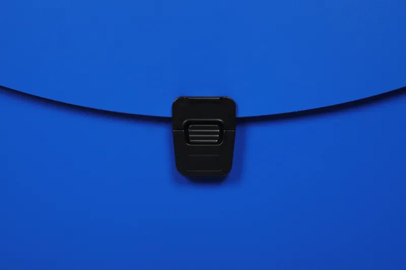 Портфель Бюрократ -BPP01BLUE 1 отдел. A4 пластик 0.7мм синий