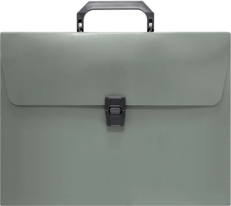 Портфель Бюрократ -BPP01GREY 1 отдел. A4 пластик 0.7мм серый