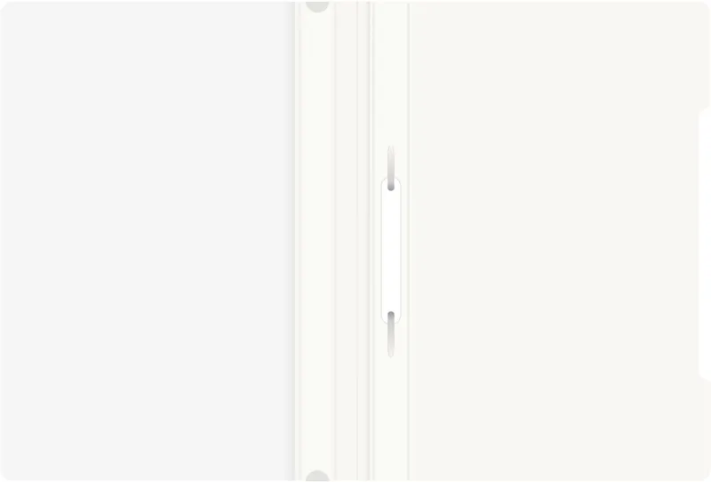 Папка-скоросшиватель Бюрократ -PS20WH A4 прозрач.верх.лист пластик белый 0.12/0.16