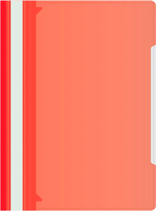 Папка-скоросшиватель Бюрократ -PS-K20RED A4 прозрач.верх.лист карм.на лиц.стор. пластик красный 0.12/0.16