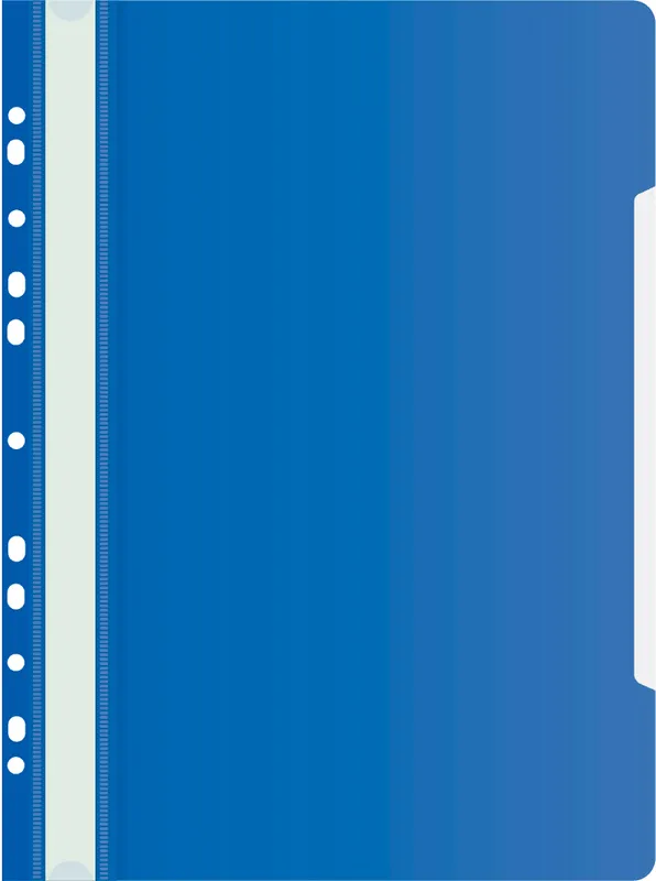 Папка-скоросшиватель Бюрократ -PS-P20BLU A4 прозрач.верх.лист боков.перф. пластик синий 0.12/0.16