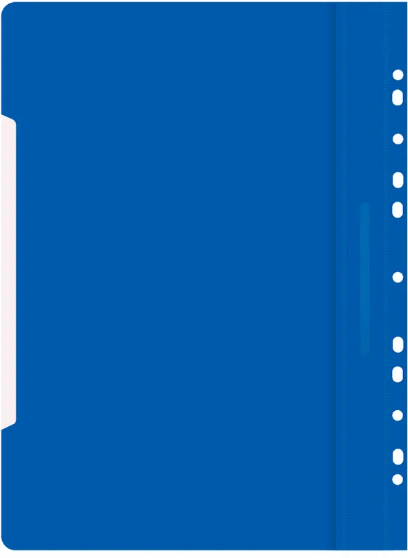 Папка-скоросшиватель Бюрократ -PS-P20BLU A4 прозрач.верх.лист боков.перф. пластик синий 0.12/0.16