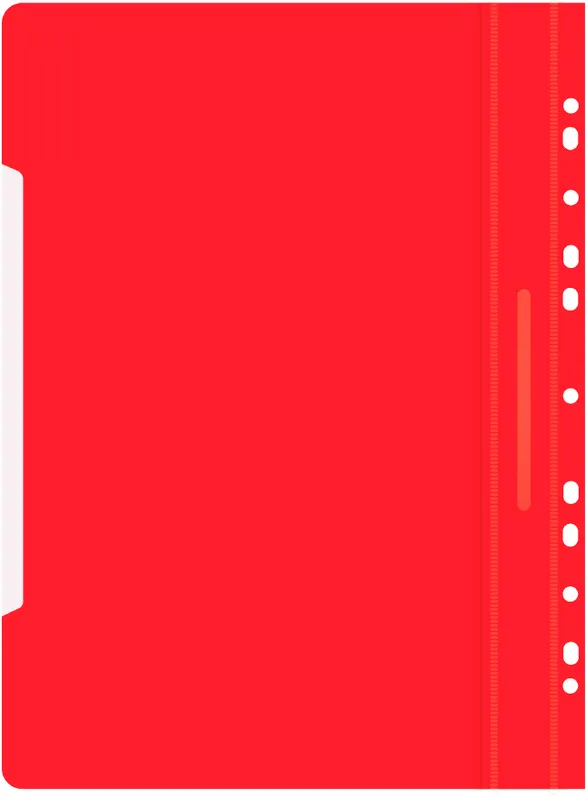 Папка-скоросшиватель Бюрократ -PS-P20RED A4 прозрач.верх.лист боков.перф. пластик красный 0.12/0.16