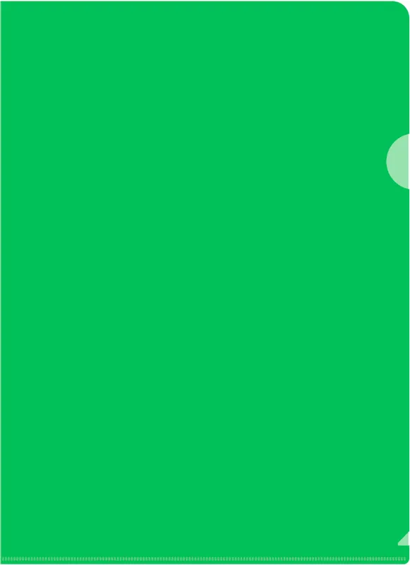 Папка-уголок Бюрократ -EE310/1GREEN A4 пластик 0.15мм зеленый