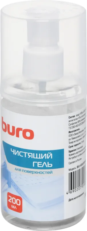 Чистящий набор (салфетки + гель) Buro BU-Gsurface для поверхностей 200мл