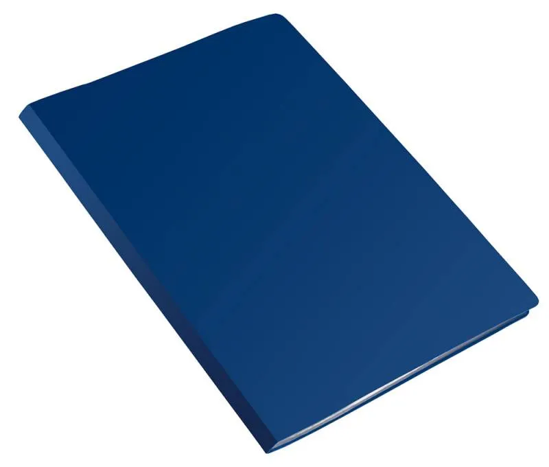 Папка с 20 прозр.вклад. Бюрократ Economy -EC20BLUE A4 пластик 0.4мм синий