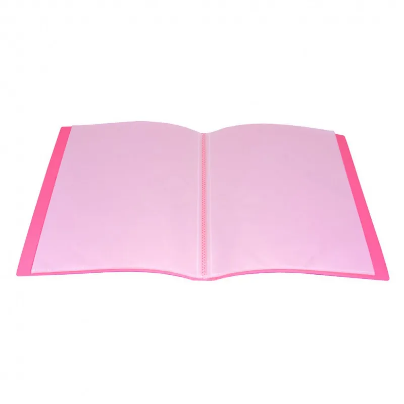 Папка с 20 прозр.вклад. Бюрократ Tropic -TR20 A4 пластик 0.7мм ассорти