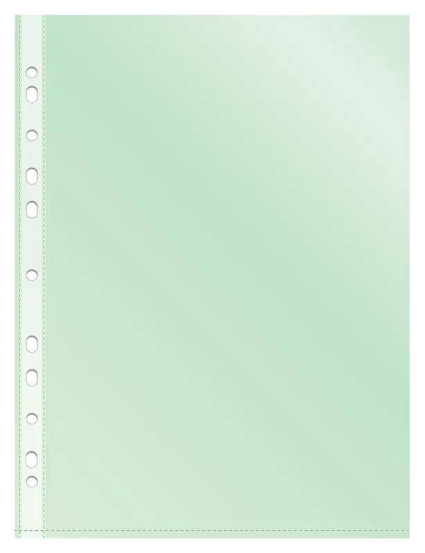 Папка-вкладыш Бюрократ Премиум -013GRN зеленый глянцевые А4+ 30мкм (упак.:50шт)