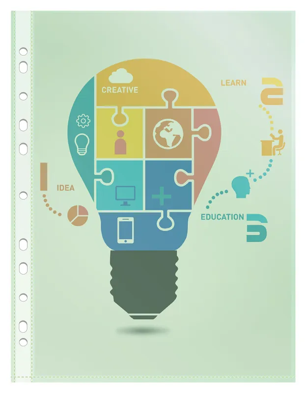 Папка-вкладыш Бюрократ Премиум -013GRN зеленый глянцевые А4+ 30мкм (упак.:50шт)
