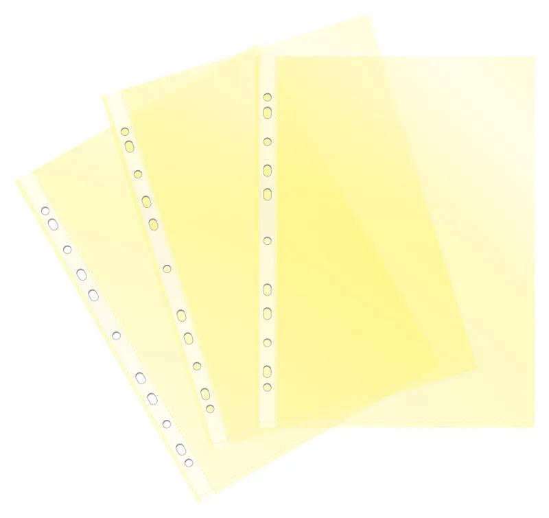 Папка-вкладыш Бюрократ Премиум -013YEL желтый глянцевые А4+ 30мкм (упак.:50шт)