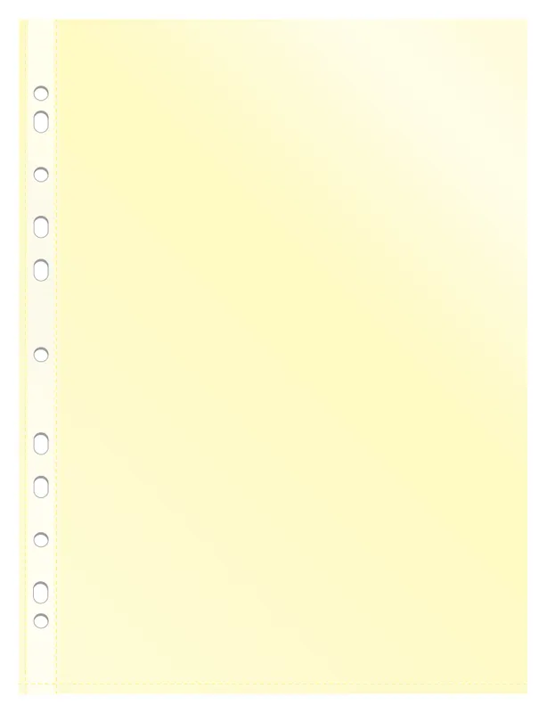 Папка-вкладыш Бюрократ Премиум -013YEL желтый глянцевые А4+ 30мкм (упак.:50шт)