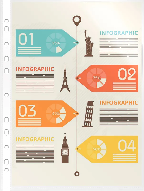 Папка-вкладыш Бюрократ СуперЛюкс -080GSLUX глянцевые А4+ 80мкм (упак.:100шт)