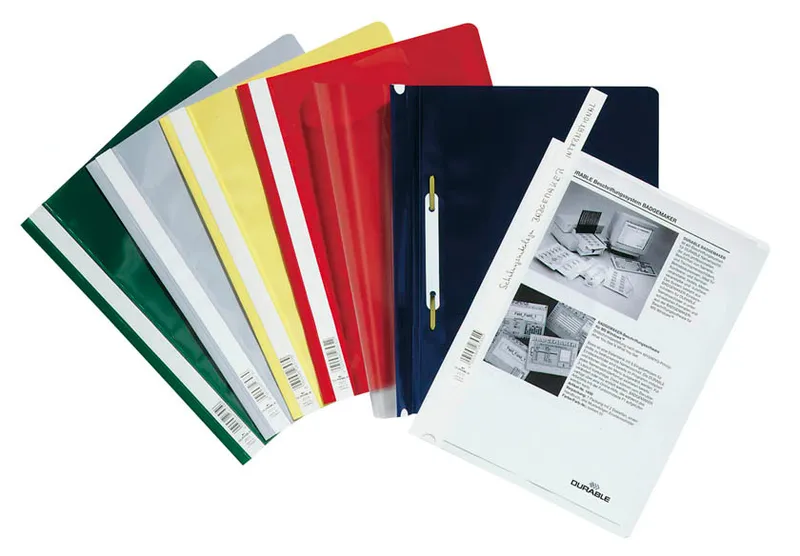 Папка-скоросшиватель Durable 2573-01 A4 прозрач.верх.лист ПВХ черный