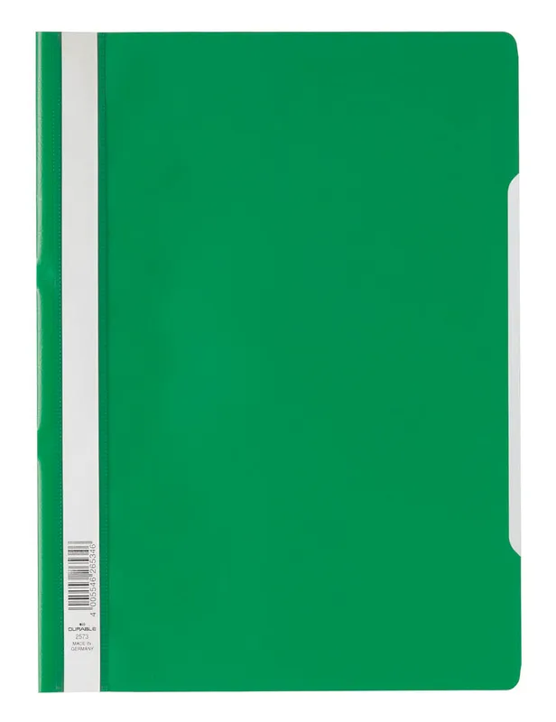 Папка-скоросшиватель Durable 2573-05 A4 прозрач.верх.лист ПВХ зеленый