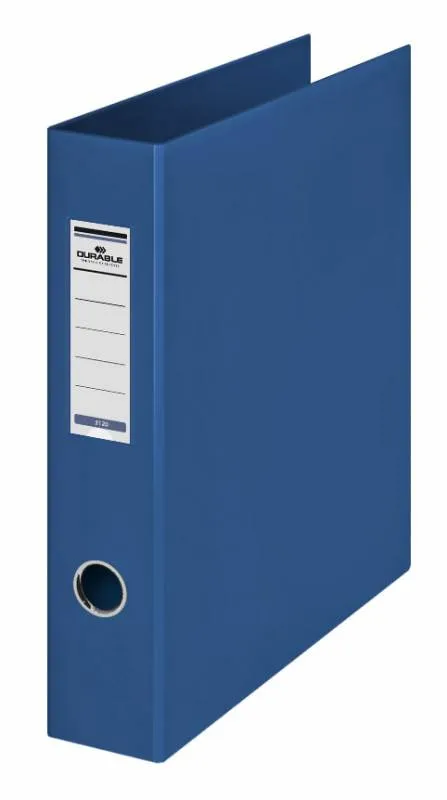 Папка на 4-х D-кольцах Durable 3160-07 A4 ПВХ кор.65мм торц.карм с бум. встав синий