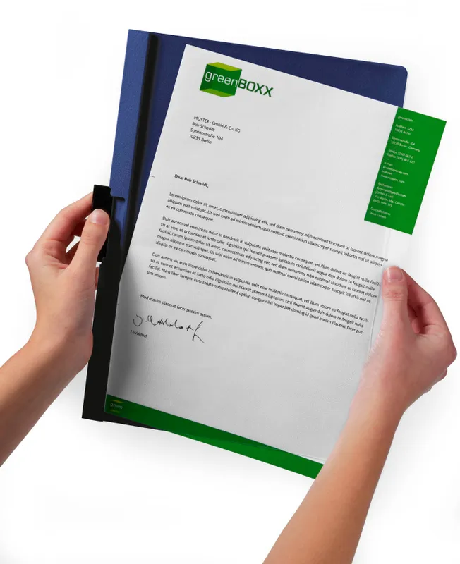 Папка с клипом Durable Duraclip 2200-07 прозрач. верх.лист A4 1-30лист. темно-синий