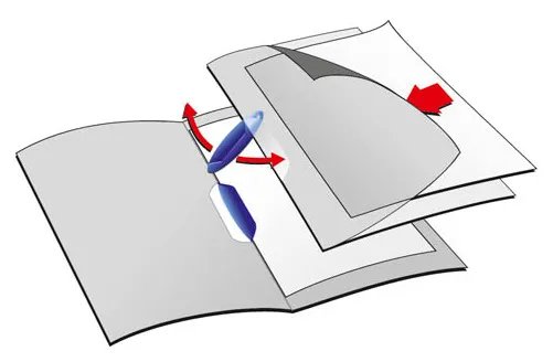 Папка с клипом Durable Swingclip 2260-00 прозрач.мат верх.лист A4 1-30лист. ассорти