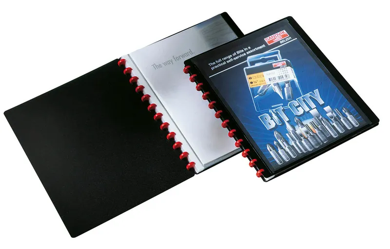 Папка с 20 прозр.вклад. Durable Duralook Easy Plus 2427-01 карм.на лиц.стор. черный вклад.съемн.