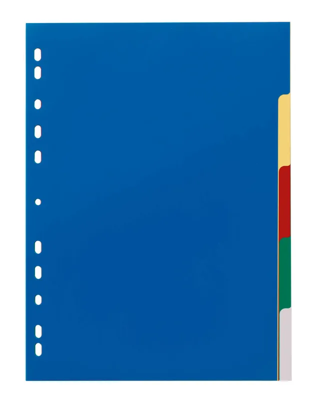 Разделитель индексный Durable 6730-27 A4 пластик 5 индексов цветные разделы