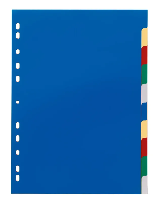 Разделитель индексный Durable 6740-27 A4 пластик цветные разделы