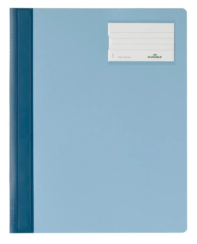 Папка-скоросшиватель Durable 2500-06 A4+ карм.на лиц.стор. ПВХ синий