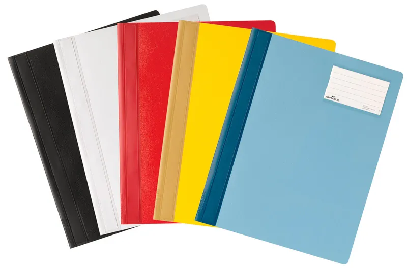 Папка-скоросшиватель Durable 2500-06 A4+ карм.на лиц.стор. ПВХ синий