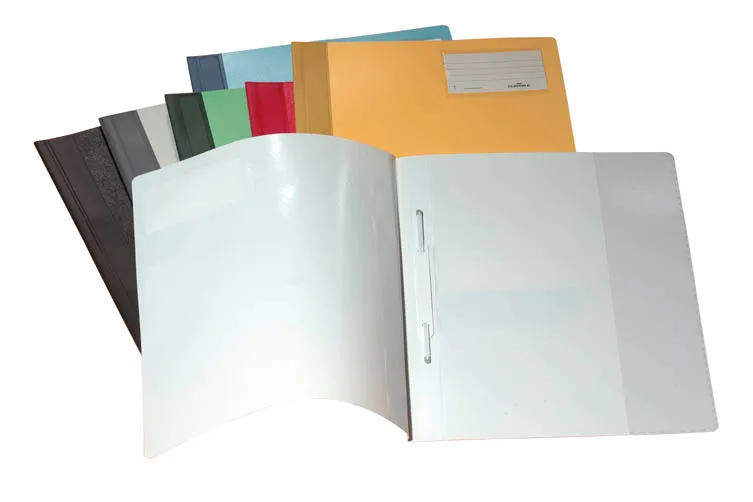 Папка-скоросшиватель Durable 2500-06 A4+ карм.на лиц.стор. ПВХ синий