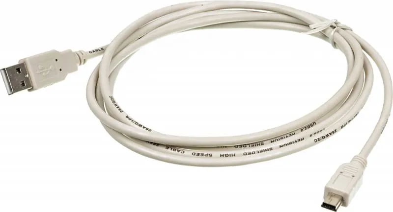 Кабель Ningbo USB A(m) mini USB B (m) 1м (USB2.0-M5P) серый