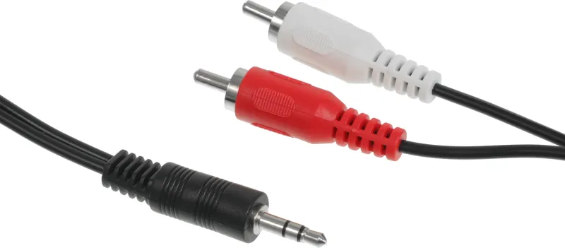 Кабель аудио Ningbo JAAC010-3 2хRCA (m)/Jack 3.5 (m) 3м. черный