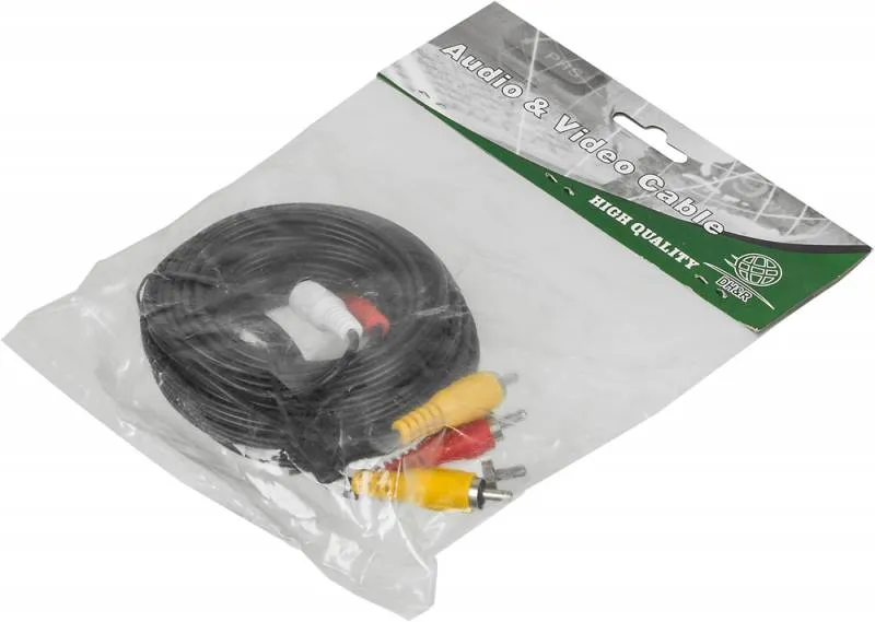 Кабель аудио-видео Ningbo 3хRCA (m)/3хRCA (m) 5м. черный (JAAC027-5)