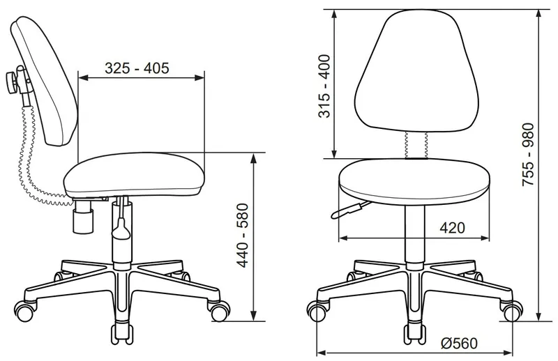 Кресло детское Бюрократ KD-4 оранжевый TW-96-1 крестов. пластик