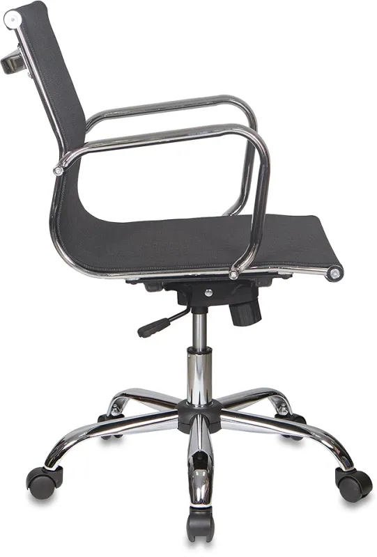 Кресло руководителя Бюрократ CH-993-Low черный M01 сетка низк.спин. крестов. металл хром