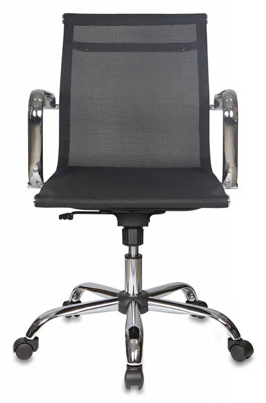 Кресло руководителя Бюрократ CH-993-Low черный M01 сетка низк.спин. крестов. металл хром