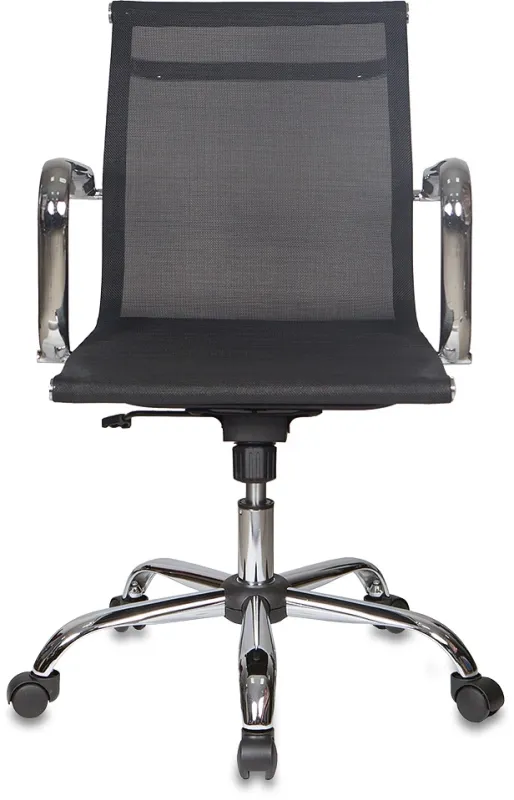Кресло руководителя Бюрократ CH-993-Low черный M01 сетка низк.спин. крестов. металл хром