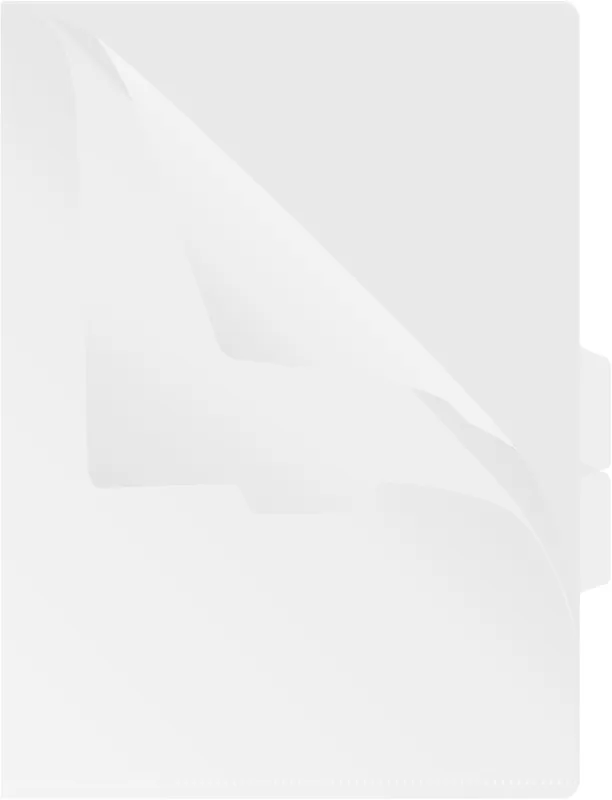 Папка-уголок Бюрократ -E356CLEAR 3 уровн. A4 пластик 0.15мм прозрачный