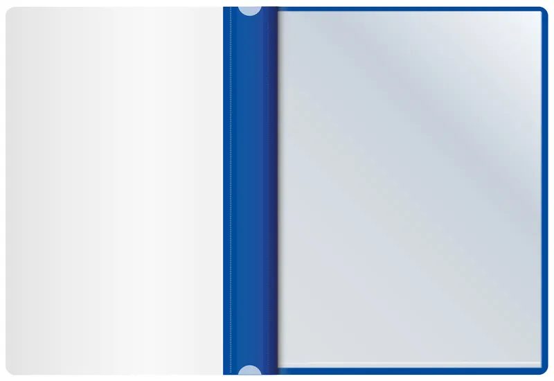 Папка-скоросшиватель Бюрократ -PS10BLUE A4 10 вкладышей боков.перф. пластик синий 0.12/0.16