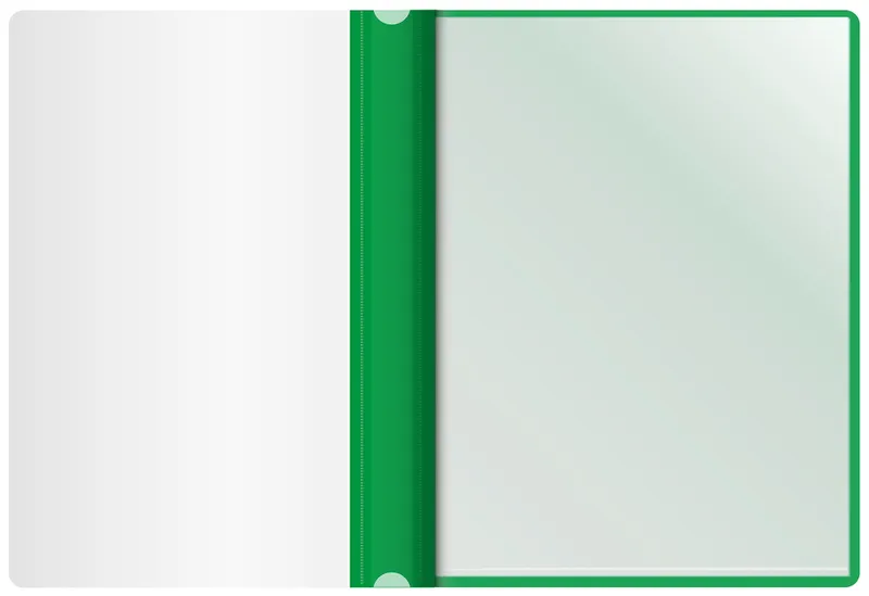 Папка-скоросшиватель Бюрократ -PS10GRN A4 10 вкладышей боков.перф. пластик зеленый 0.12/0.16
