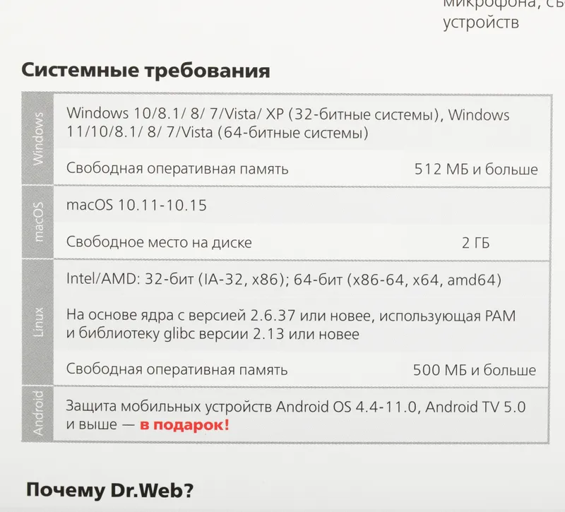 Программное Обеспечение DR.Web Security Space КЗ 3ПК 1г (BHW-B-12M-3-A3)
