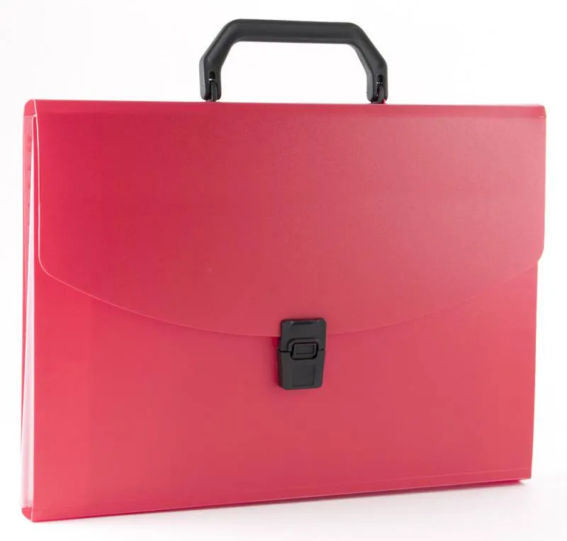 Портфель Бюрократ -BPP6 6 отдел. A4 пластик 0.7мм ассорти