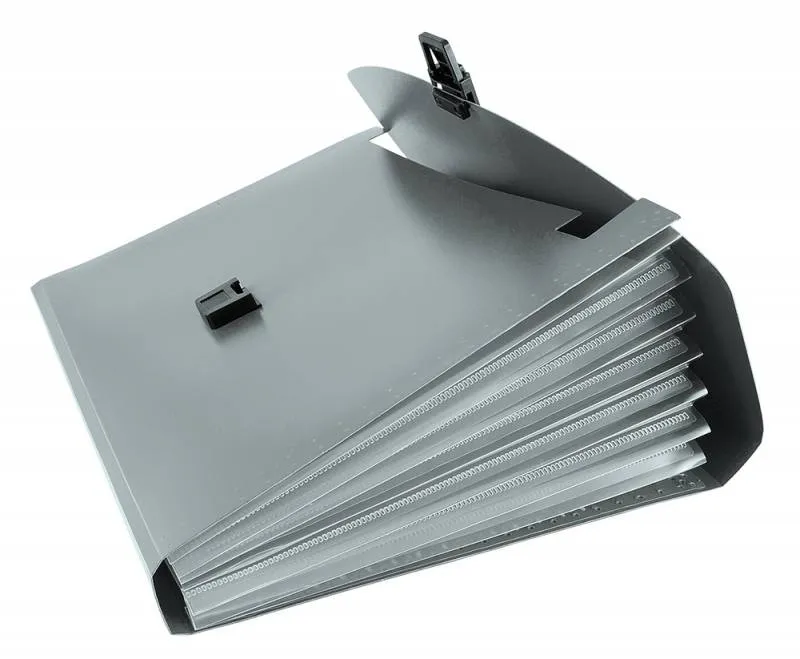 Портфель Бюрократ -BPP6 6 отдел. A4 пластик 0.7мм ассорти